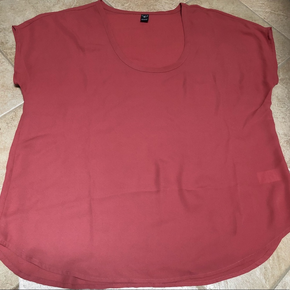 Rose colored blouse